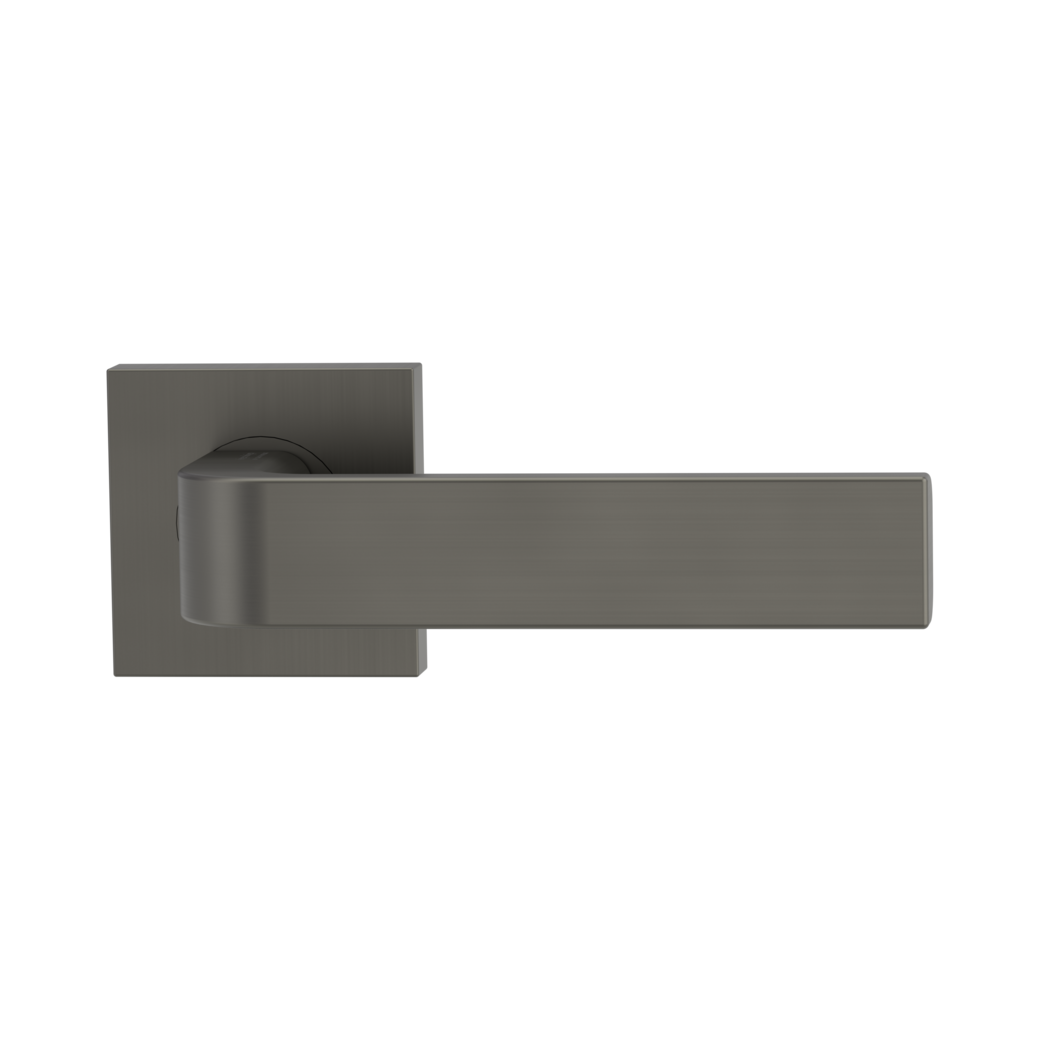 GRAPH door handle set Screw-on sys.GK4 straight-edged escut. OS cashmere grey
