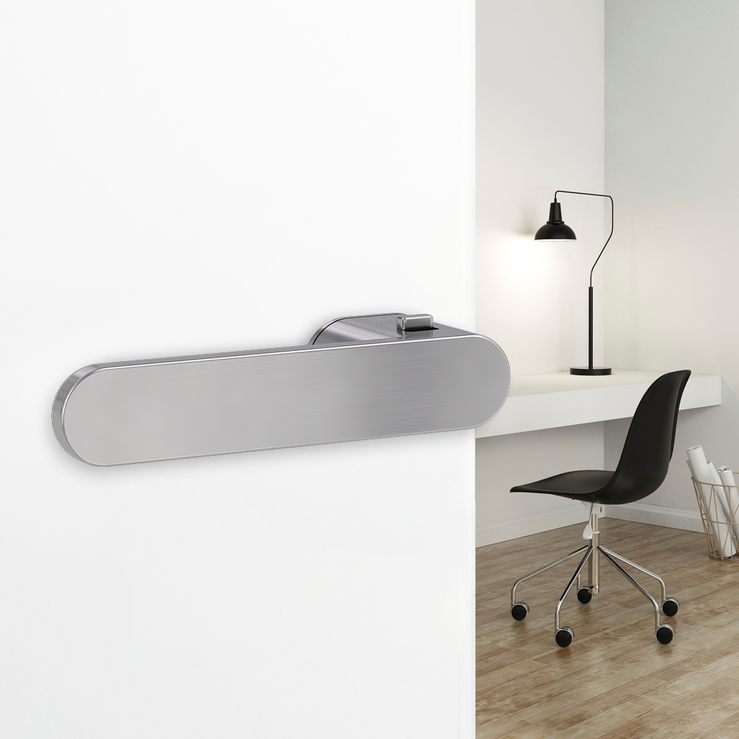 Paire de poignées de porte AVUS ONE Gris satiné 38-45mm smart2lock G