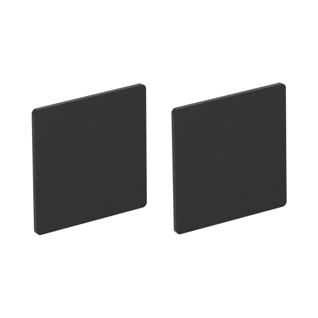 Par de rosetas para llave Roseta ciega angular Roseta plana negro grafito