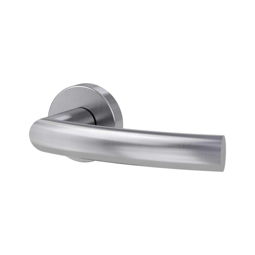 door handle set LORITA clip on cl3 rose set round OS brushed steel