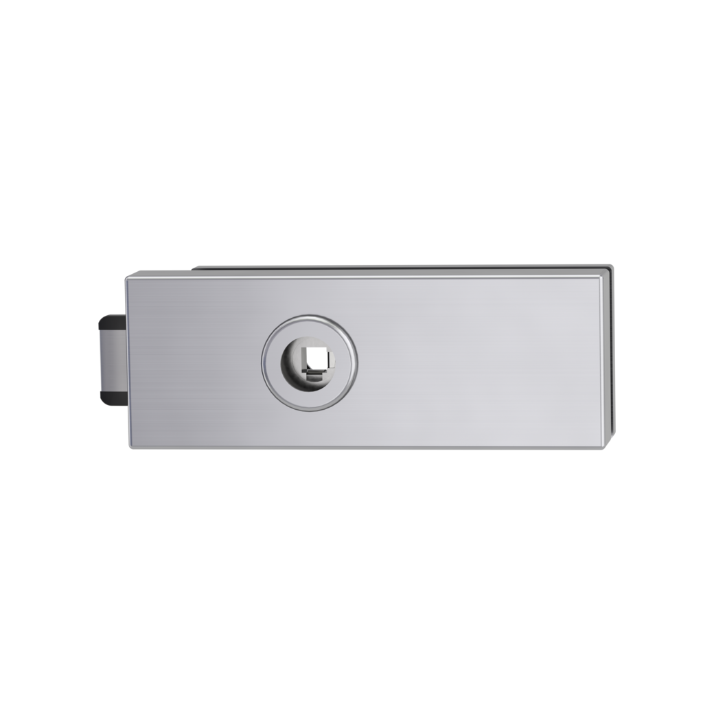 Glass door lock PURISTO S unlockable L/R silent brushed steel