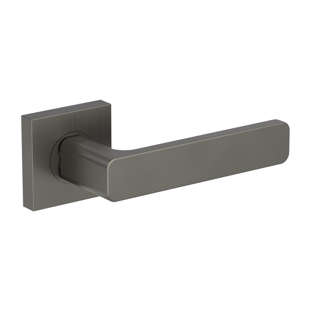 MINIMAL MODERN door handle set Screw-on sys.GK4 straight-edged escut. OS cashmere grey