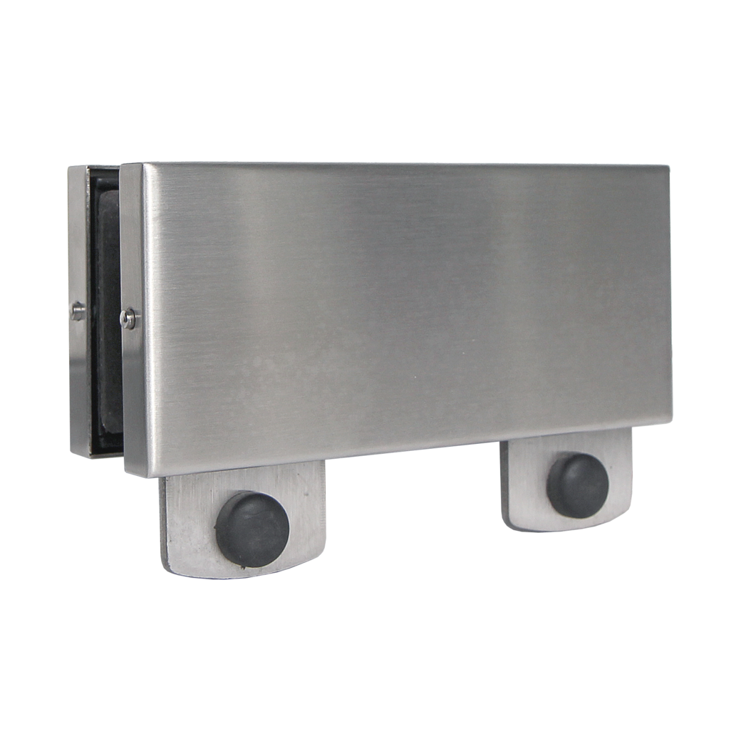 hinge Pivot PT70 incl. stop angle 2-leaf set milling glass mount brushed steel