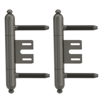 Door hinge incl. frame part for rebated wooden doors