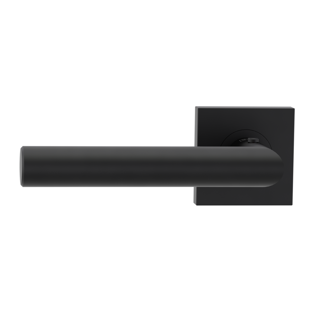 LUCIA PROF door handle set Screw-on system straight-edged escut. smart2lock 2.0 L graphite black