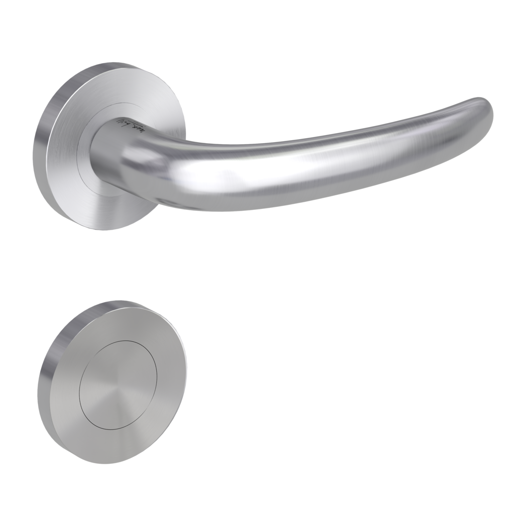 door handle set ULMER GRIFF PROF screw on cl4 rose set round blank rose brushed steel