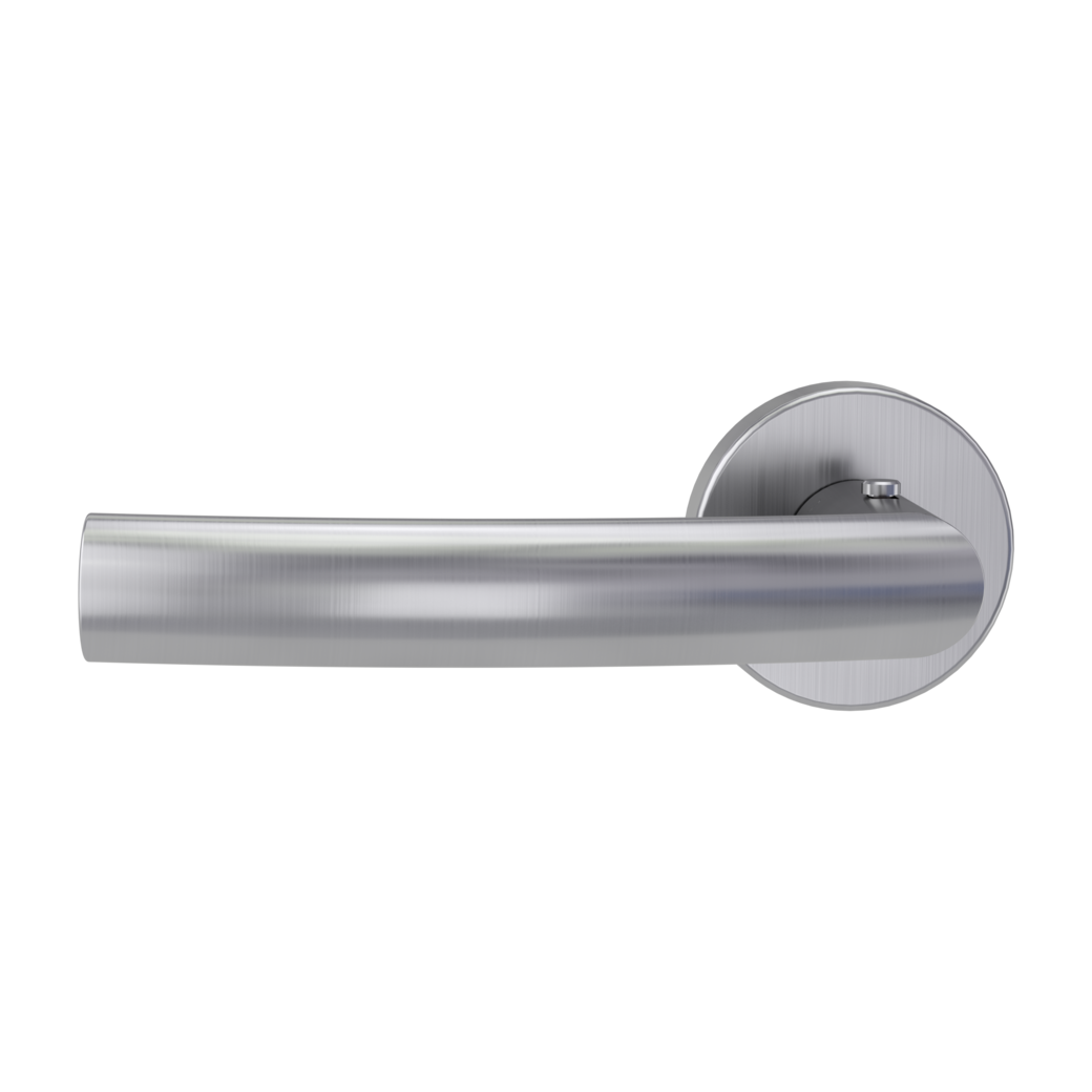 door handle set LORITA clip on rose set round smart2lock 2.0 L brushed steel