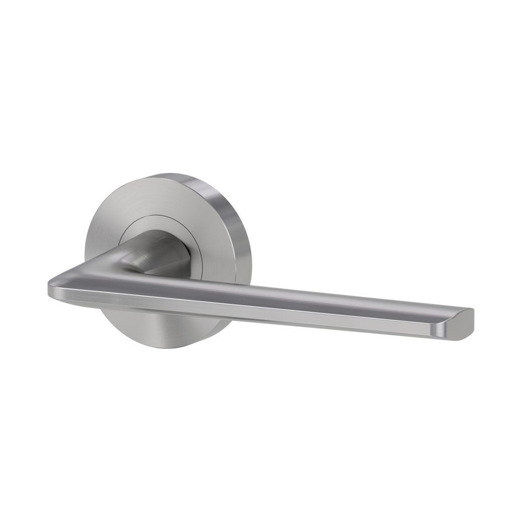 REMOTE door handle set Screw-on system GK4 round escutcheons OS velvet grey