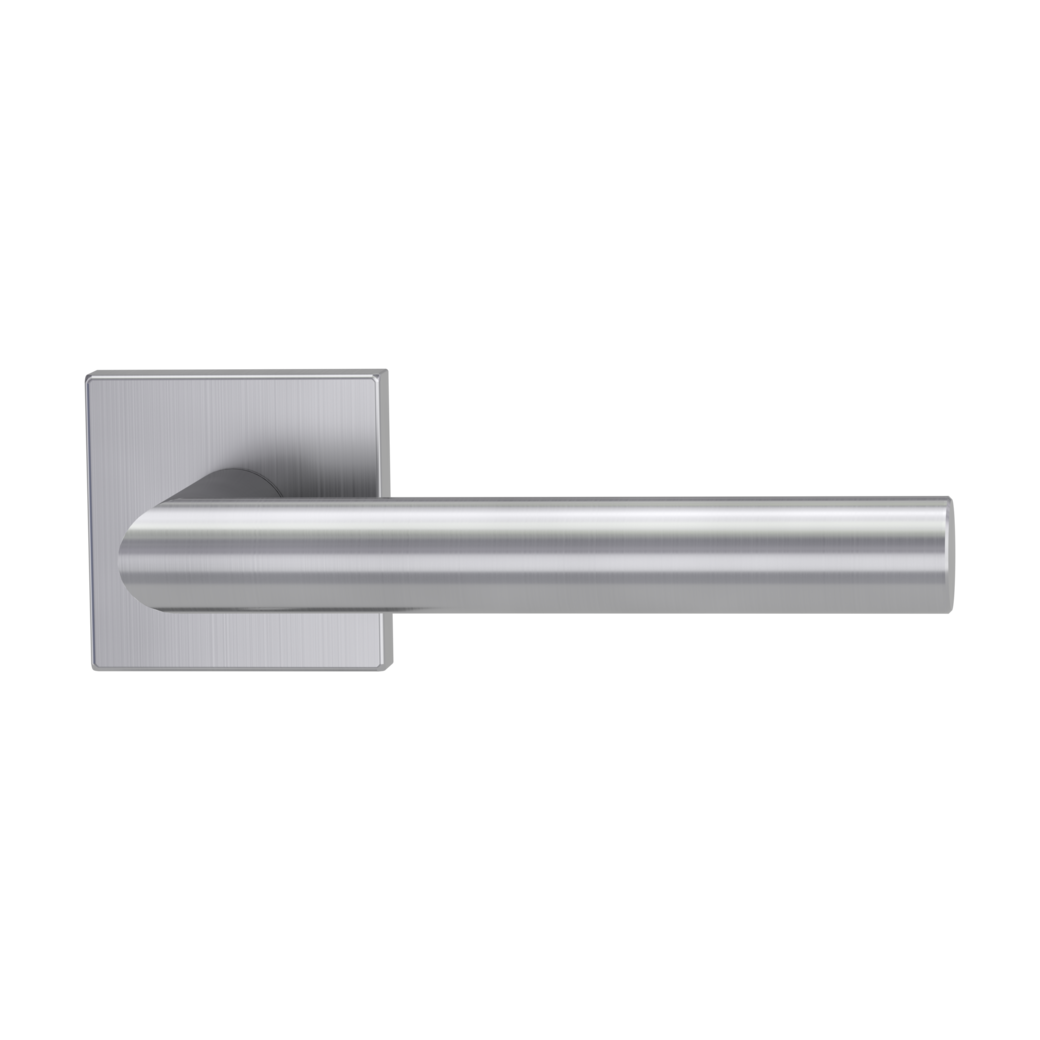 door handle set LUCIA SQUARE clip on cl3 rose set square OS brushed steel