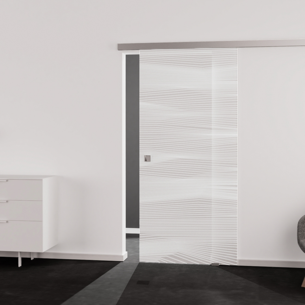 glass sliding door VISION 833 TSG PURE WHITE matt 935x2183x8mm