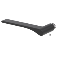 Silhouette product image in perfect product view shows the Griffwerk handle LEAF LIGHT in the version graphite black, L