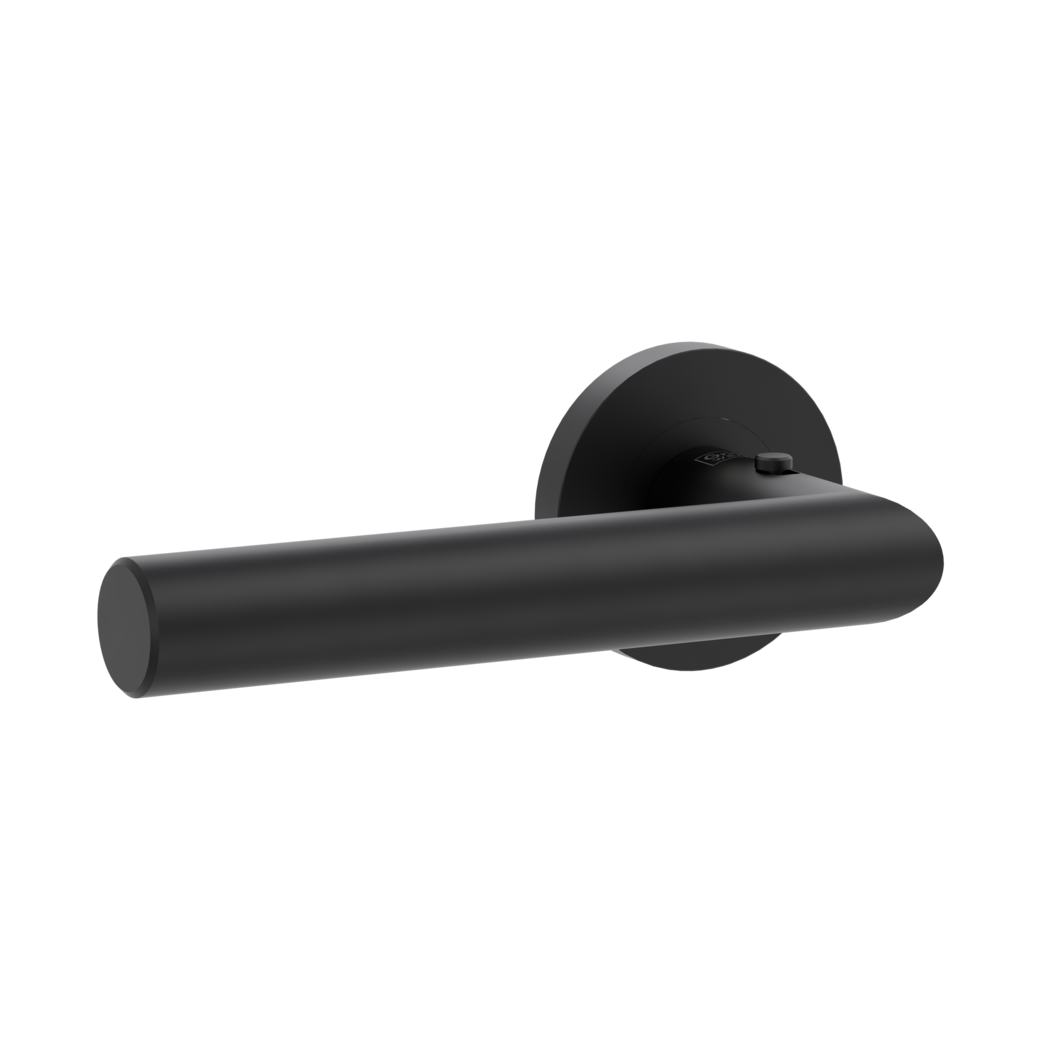 Juego de manillas de puerta LUCIA PROF Montaje atornillado Rosetas redondas smart2lock 2.0 Izq. Negro grafito