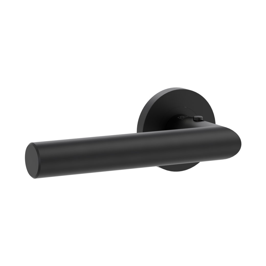 LUCIA PROF door handle set Screw-on system round escutcheons smart2lock 2.0 L graphite black