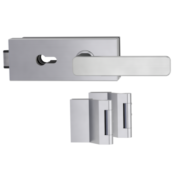 Glass door fitting PURISTO S with door handle MINIMAL MODERN