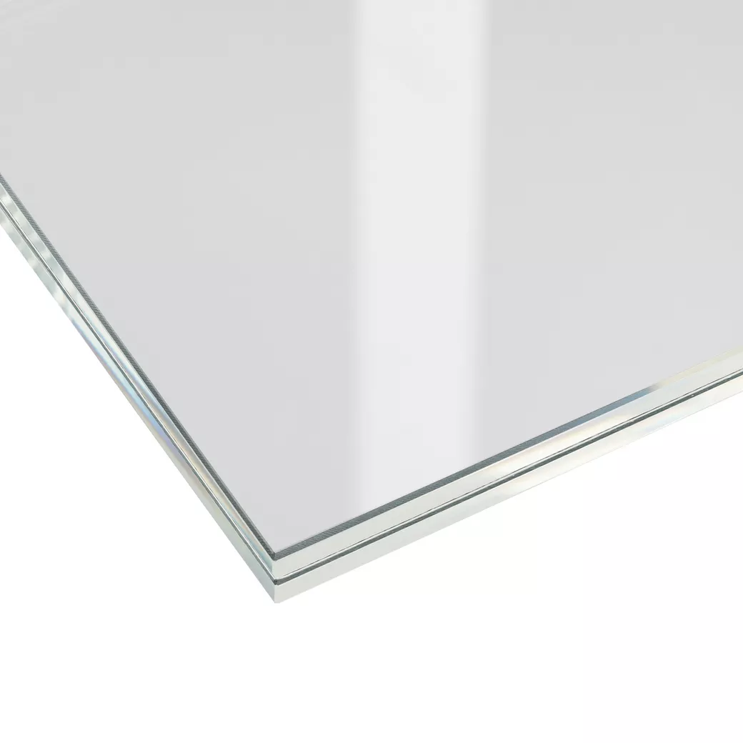 Glasdrehtür LINES 604 VSG PURE WHITE klar 959x1972x8.8mm Studio/Office DIN L