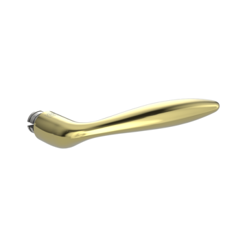 Silhouette product image in perfect product view shows the Griffwerk handle ALINA in the version brass look, R