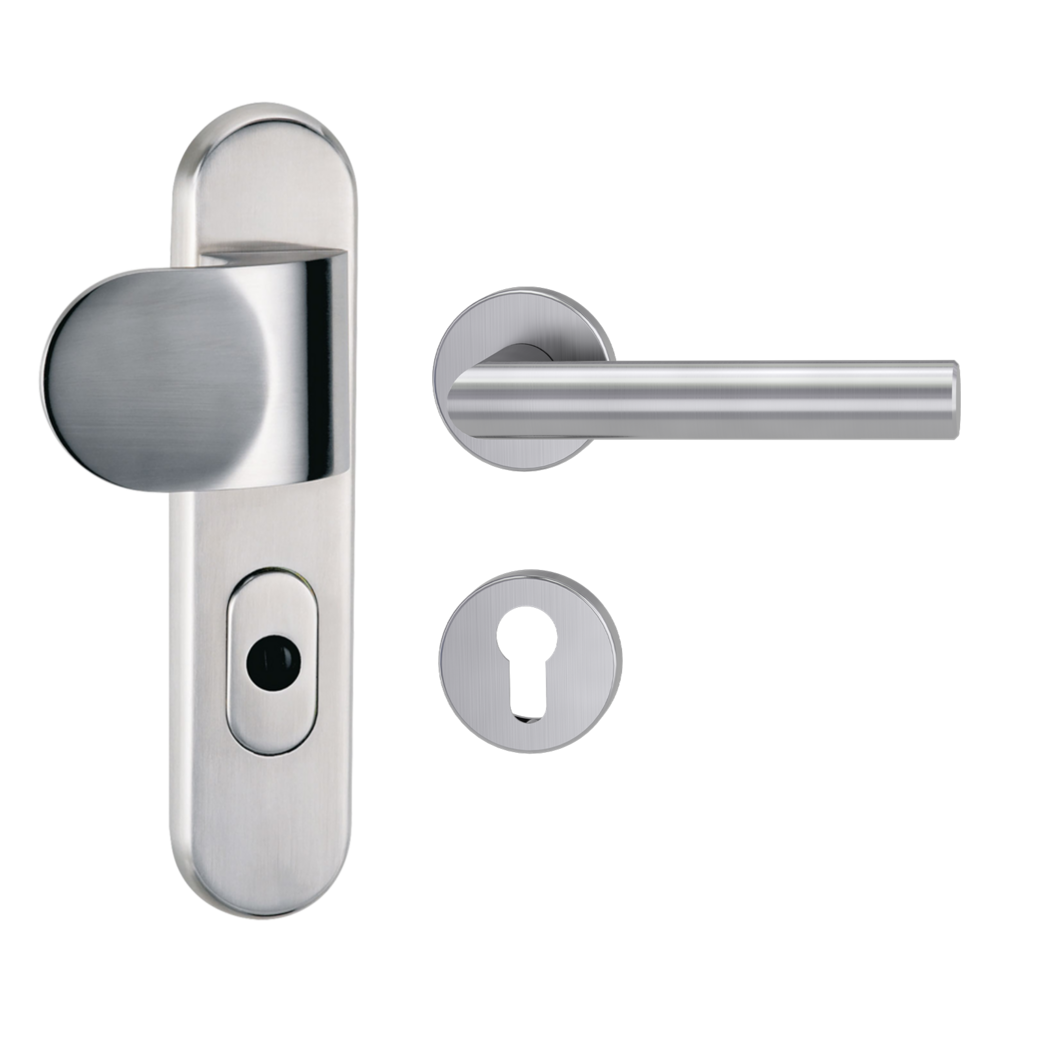 security combi set TITANO_880 ES1 72mm cylinder cover door 38-50mm LUCIA PROF brushed steel