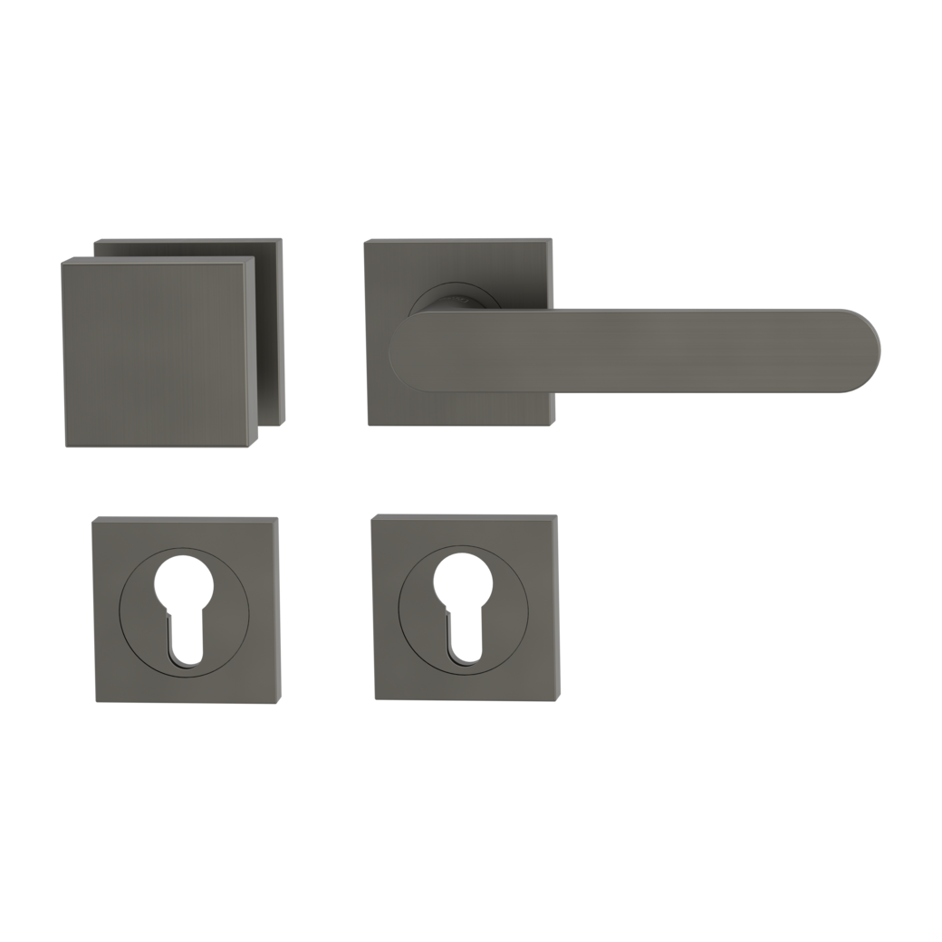 knob handle rose set AVUS screw on cl4 rose set square knob SQUARE cashmere grey R