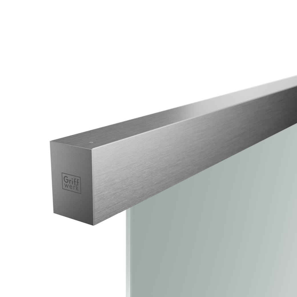 PLANEO X120 COMFORT sliding door system Ceiling inst./glass door 2.2m 1-leaf ﻿Satin stainless steel effect﻿/C31