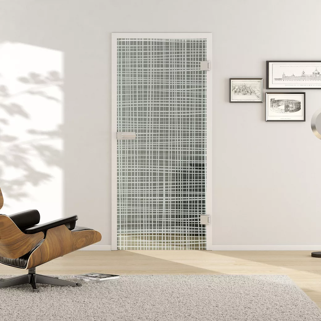 Glass revolving door CANVAS 571 TSG BASIC GREEN clear 709x1972x8mm Studio/Office DIN R