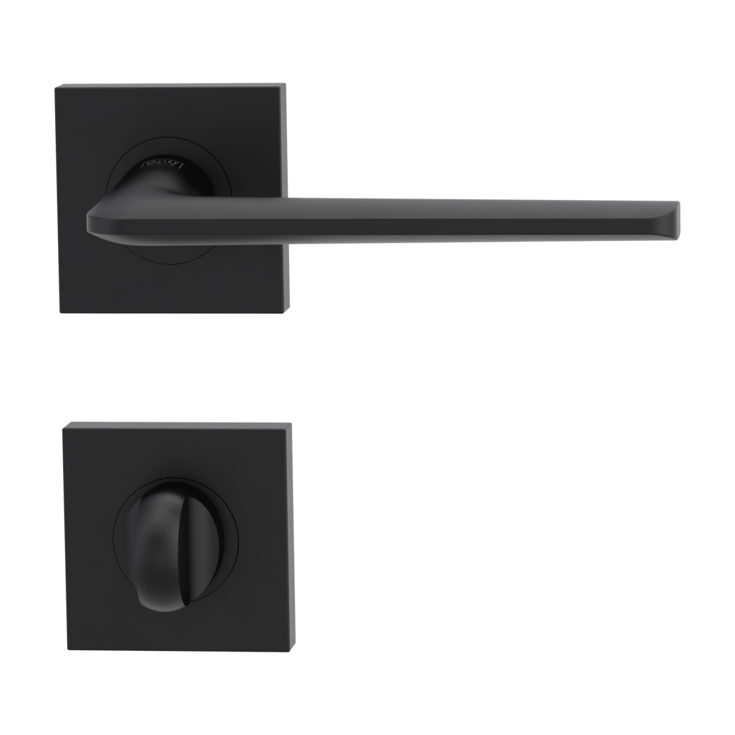 door handle set REMOTE screw on cl4 rose set square wc graphite black