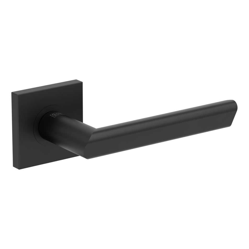 door handle set TRI 134 screw on cl3 rose set square OS graphite black