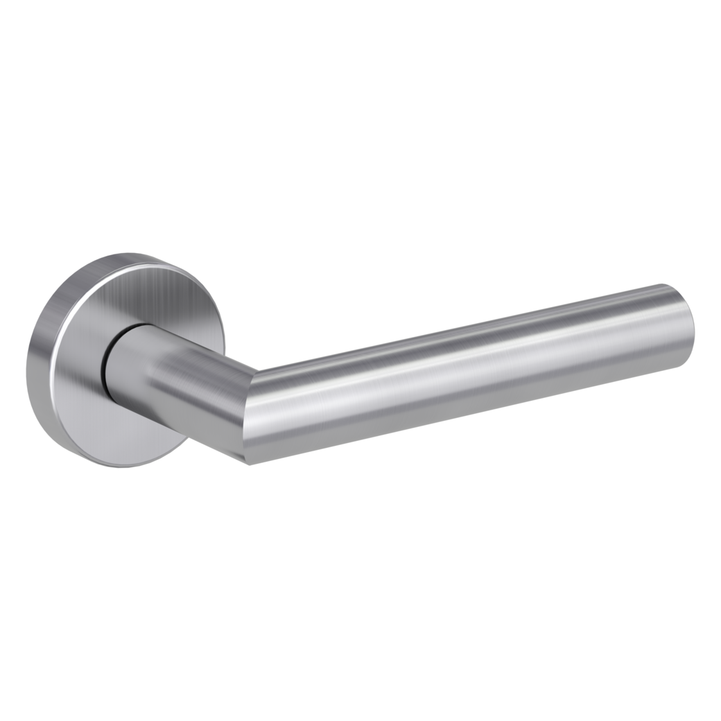door handle set LUCIA clip on cl3 rose set round OS brushed steel