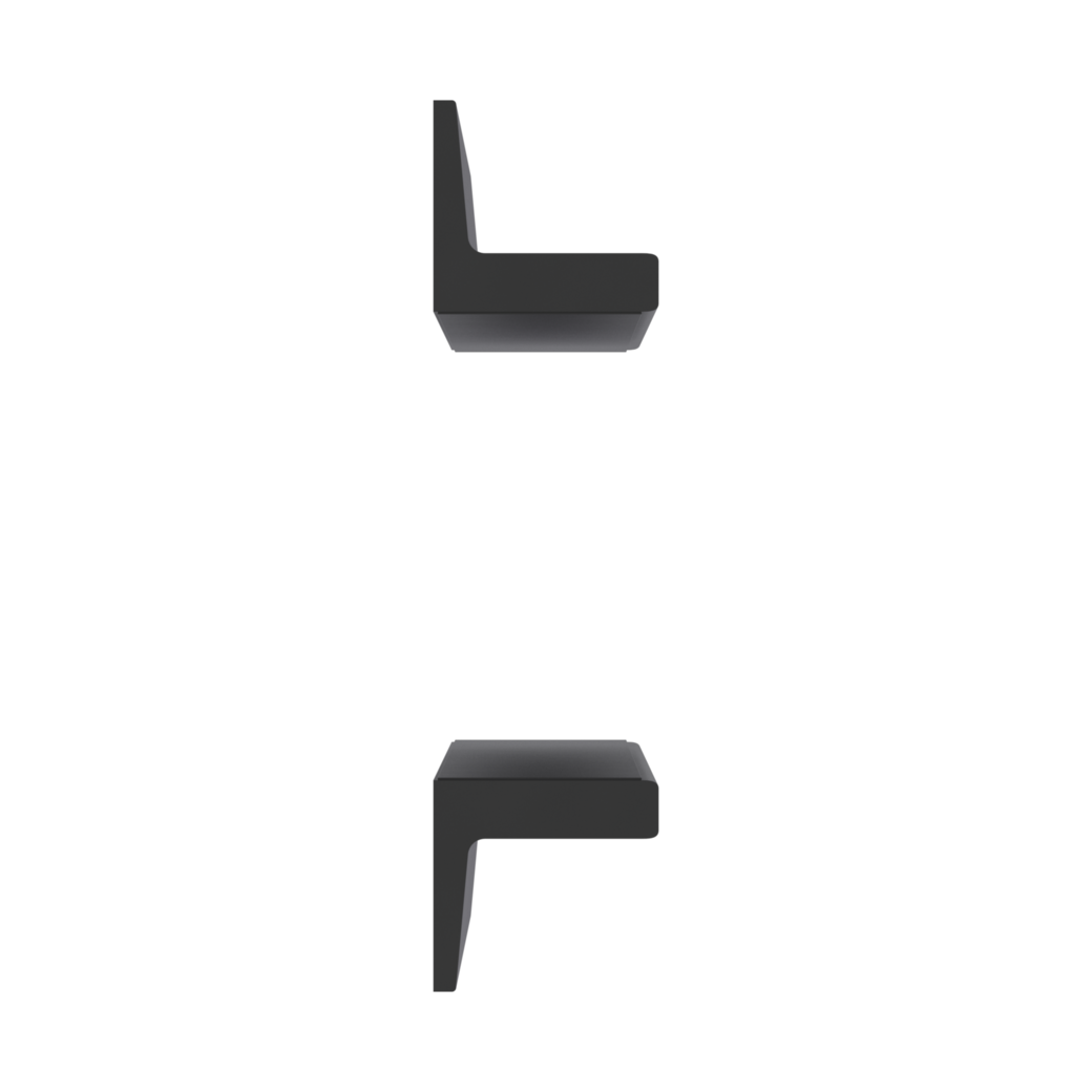 handle bar pair PLANEO GS_49012 adhesive technique 26.5x550x24.88mm graphite black