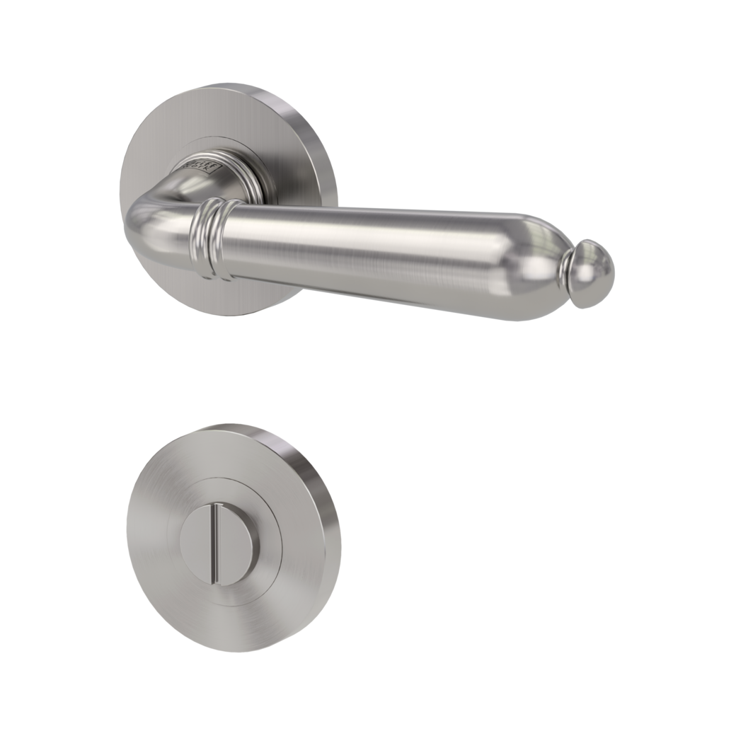 door handle set CAROLA screw on cl4 rose set round wc velvety grey