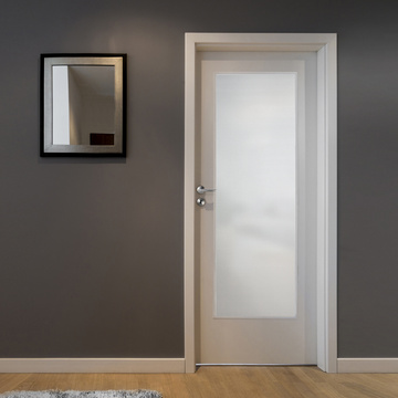 Die Abbildung zeigt den Lichtausschnitt GRIFFWERK MASTERCARRE in der Version mattiert mit Grünglas BASIC GREEN