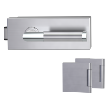 Glass door fitting PURISTO WC with door handle LOREDANA