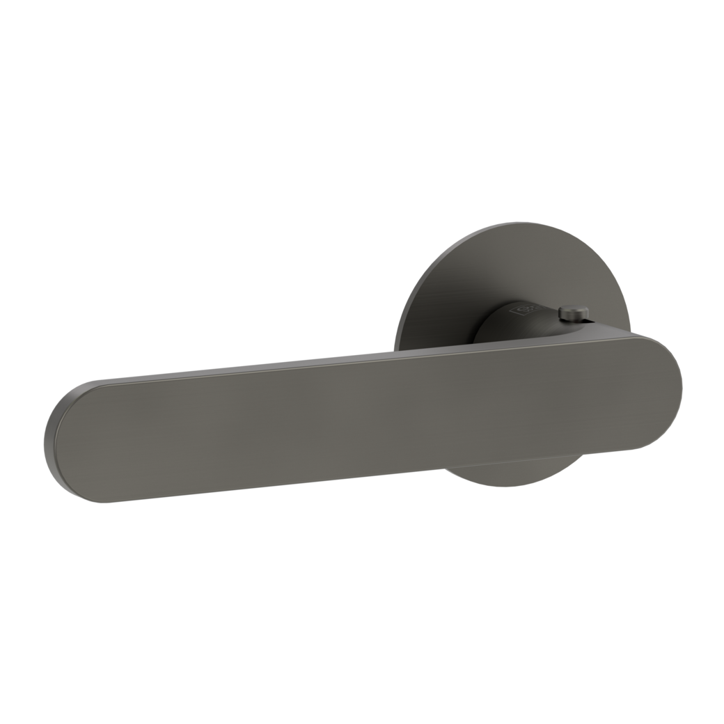 AVUS PIATTA S door handle set Flat escutcheons round smart2lock 2.0 L cashmere grey