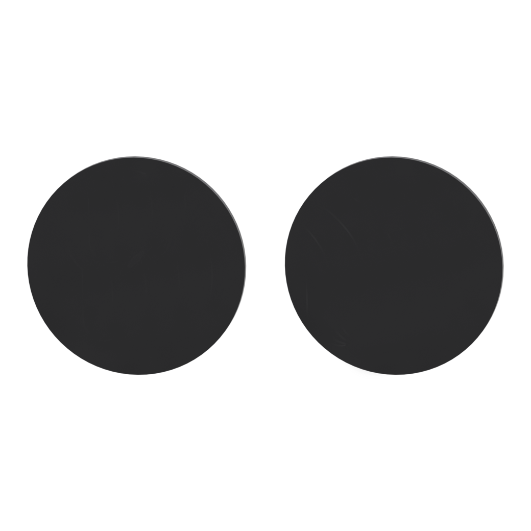 Pair of escutcheons round blank escutcheon Flat escutcheon graphite black