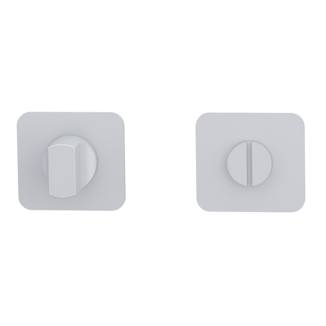 ONE pair of escutcheons rounded WC Flat escutcheon silk white