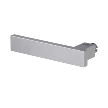 Silhouette product image in perfect product view shows the Griffwerk handle SQUARE in the version brushed steel, L