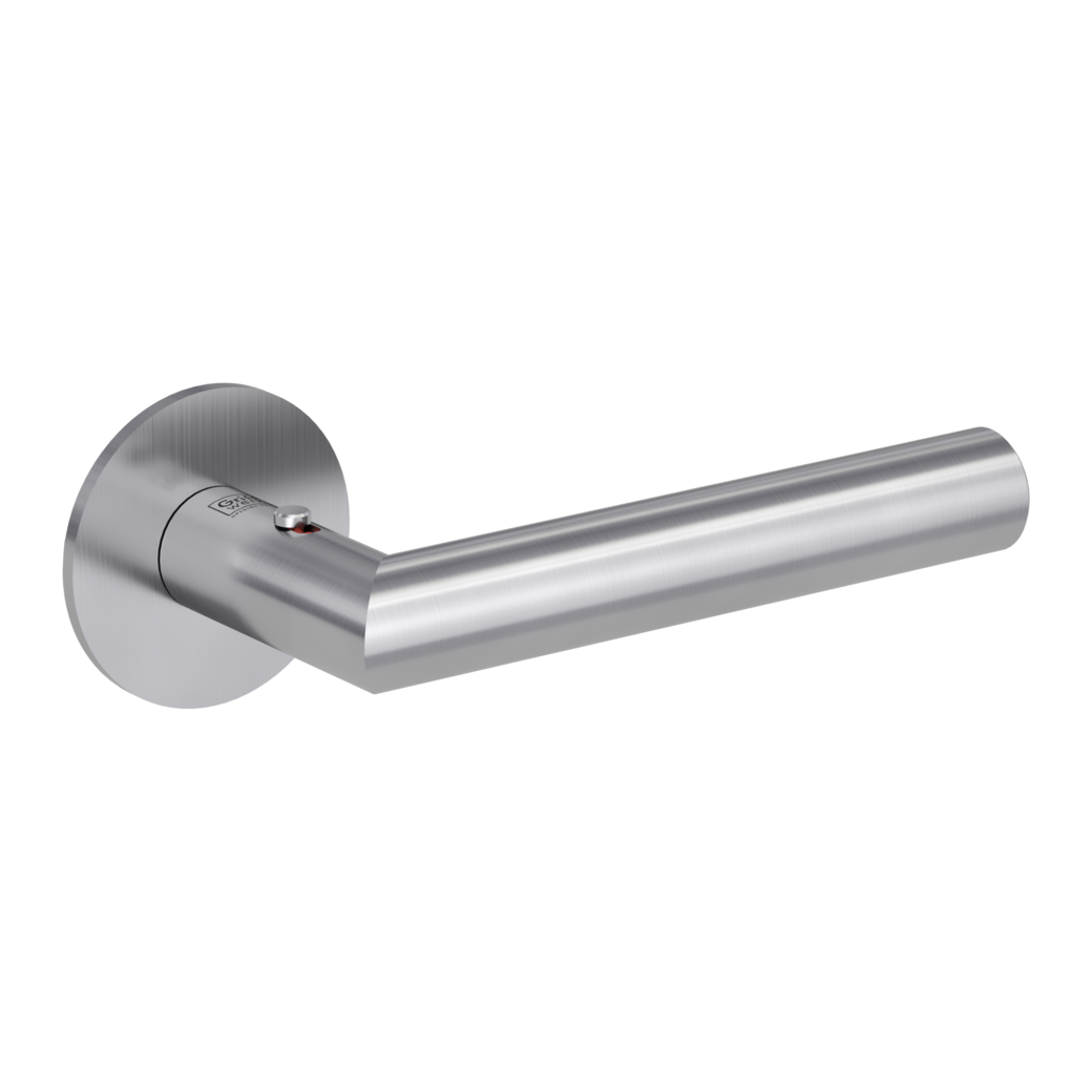 LUCIA PIATTA S door handle set Flat escutcheons round smart2lock 2.0 R satin stainless steel