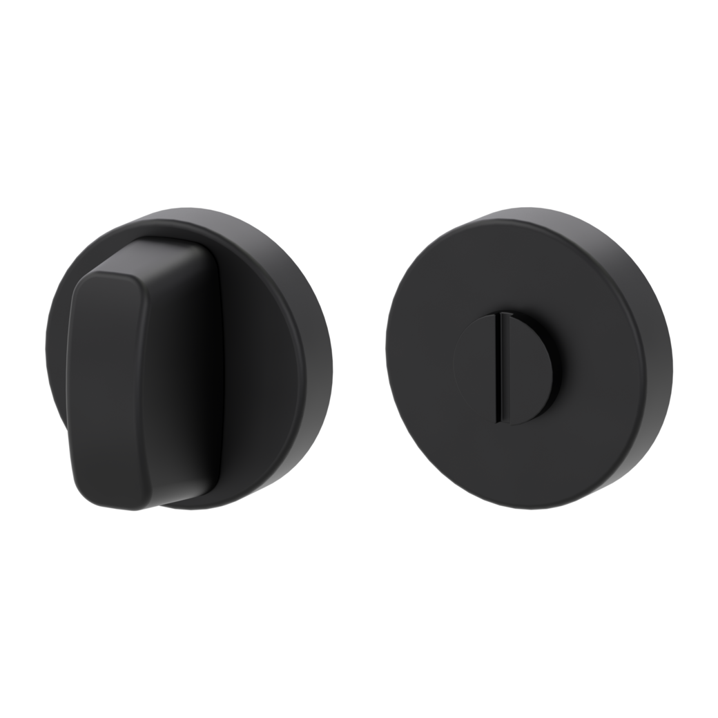 Pair of escutcheons round WC Clip-on system graphite black