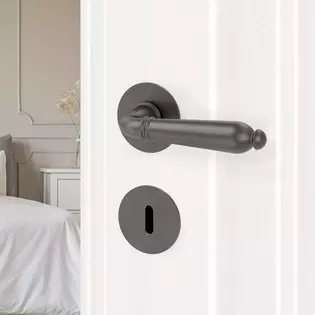 CAROLA Piatta S door handle in cashmere gray from GRIFFWERK