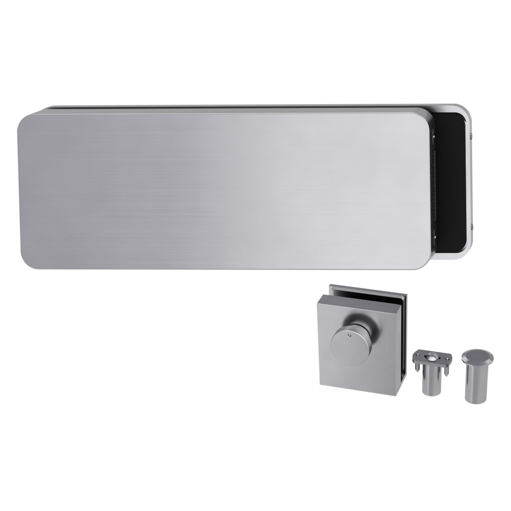 strike box set GATE incl. door catch, door holder, magnet latch studio/office satin steel effect﻿