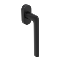 Silhouette product image in perfect product view shows the Griffwerk window handle REMOTE in the version unlockable, graphite black