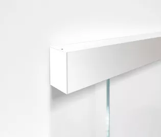 Planeo 120 white p ractically invisible integration: PLANEO 120 in white surface finish