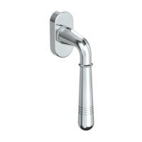 Silhouette product image in perfect product view shows the Griffwerk window handle FABIA in the version unlockable, chrome
