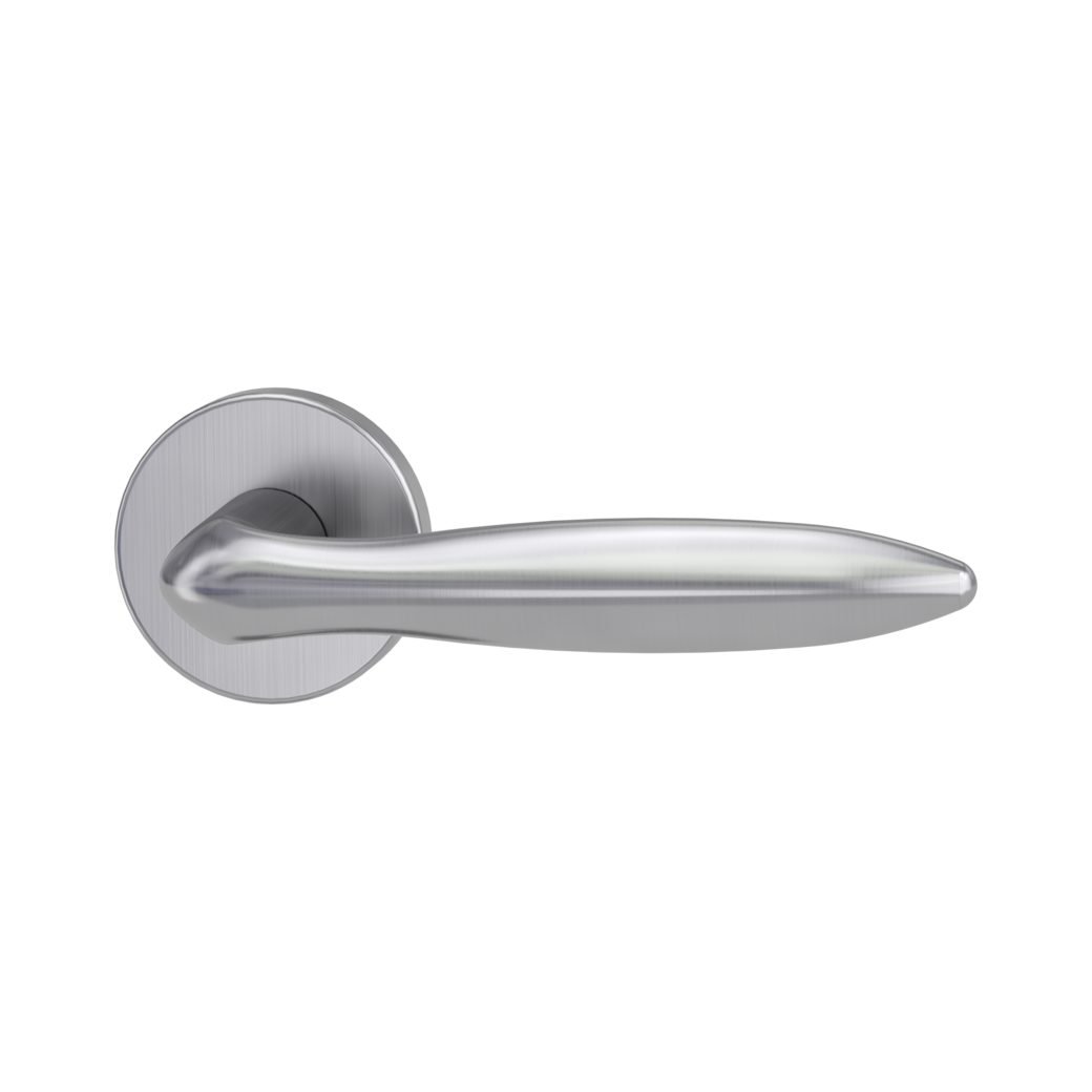 door handle set VERONICA clip on cl3 rose set round OS brushed steel