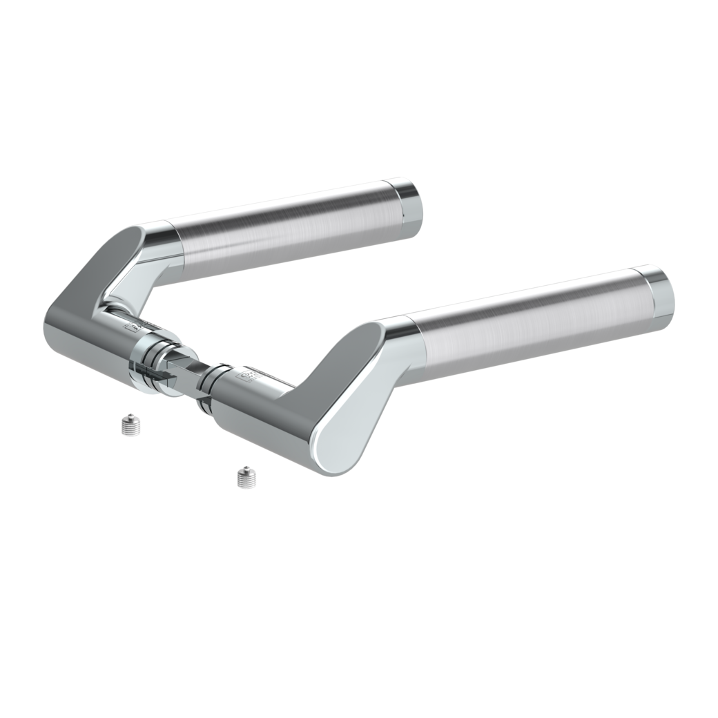 handle pair CORINNA chrome/brushed steel