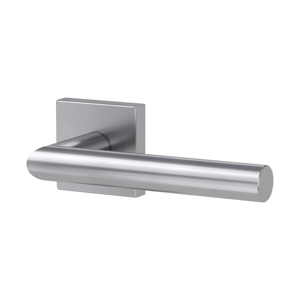 door handle set LUCIA SQUARE clip on cl3 rose set square OS brushed steel