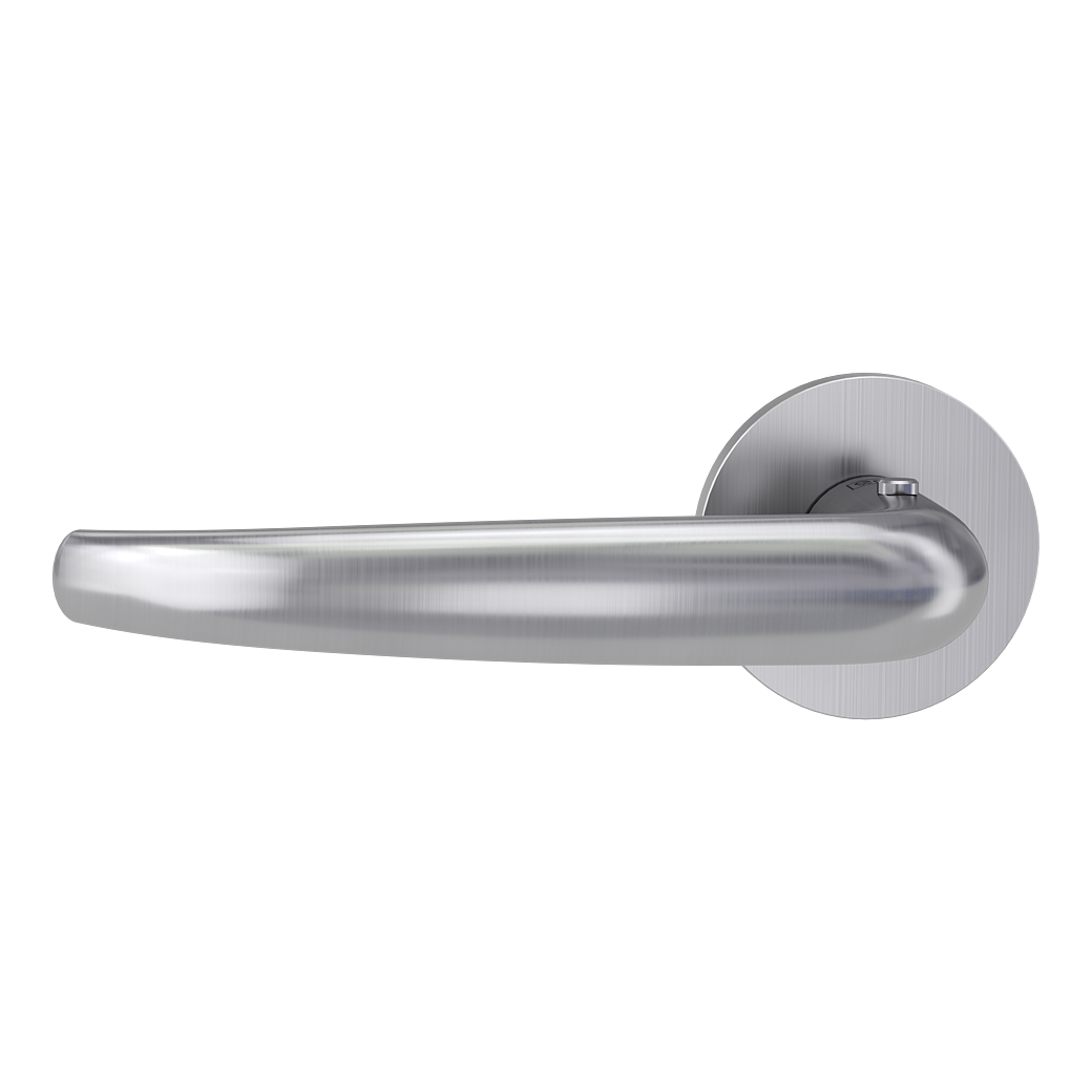 door handle set ALDA Fast2Fix Round escutcheons smart2lock satin stainless steel door handle set ALDA Fast2Fix Round escutcheons smart2lock satin stainless steel