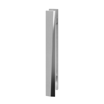 Silhouette product image in perfect product view shows the Jette handle bar pair VISION in the version unlockable, brushed steel, adhesive technique