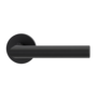 The image shows the Griffwerk door handle set LUCIA PROF in the version with rose set round smart2lock 2.0 screw on graphite black