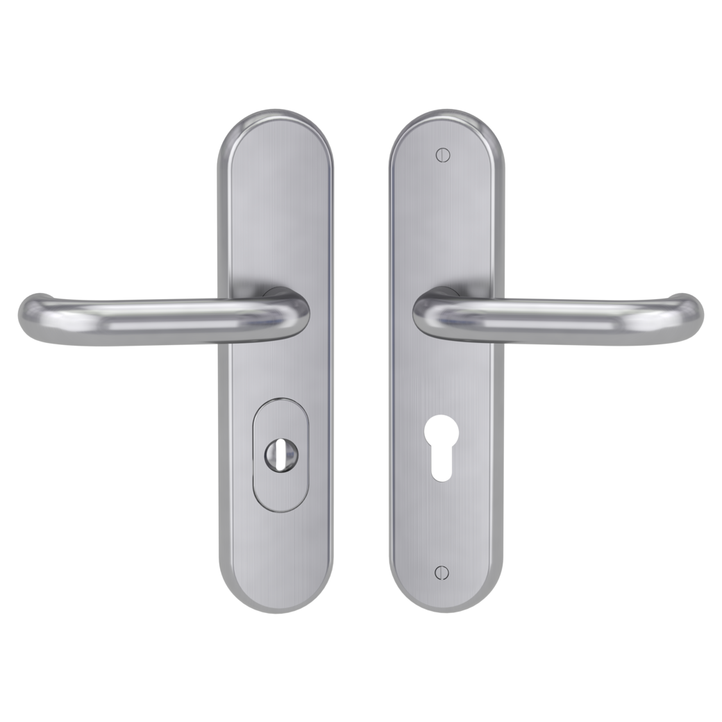 security plate set TITANO_884 ES1 72mm cylinder cover door 38-58mm handle/handle ALESSIA PROF brushed steel