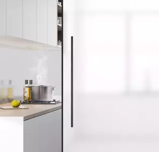 The new, innovative sliding door system seals against vapours and odours and is therefore ideal for kitchen and bathroom.